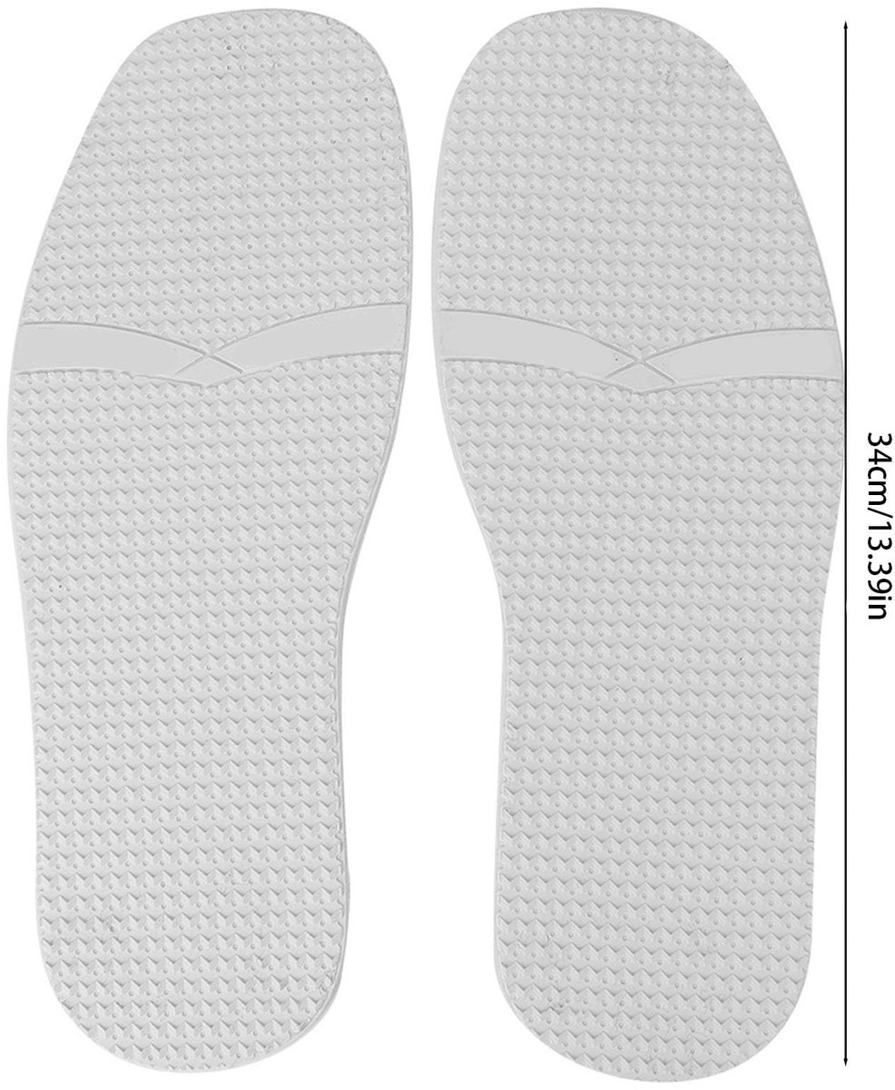 Dailygoods - Natuurlijke Rubberen Reparatiezool - Antislip Verhoogde Korrelzool - Wit - Slijtvaste Inlegzolen - Geschikt voor Leren Schoenen