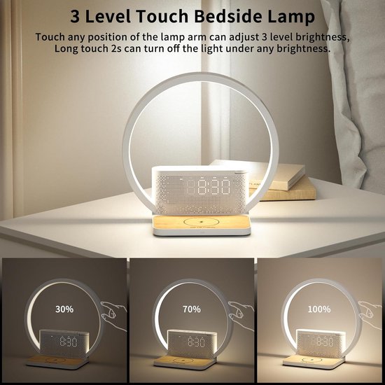 Licht Wekker Wake Up Light- Digitale Wekker met Lamp - Slaaphulp met USB Aansluiting - Sfeermodus — afbeelding 5