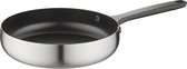 BergHOFF Home Koekenpan Ø 24 cm - PFAS-Vrije Antikleefpan– RVS Braadpan – Keramische Anti-Aanbaklaag Bakpan – Geschikt voor Inductie, Gas, Elektrisch en Keramisch – Ovenbestendige Biefstukpan tot 230 °C – Smokey Black