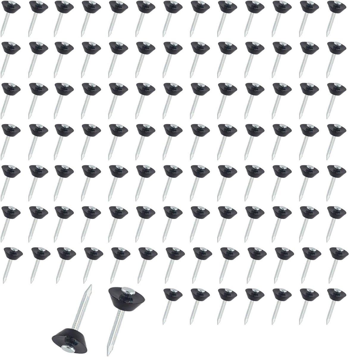 Verzegelingsnagels voor Stud Track, 100 stuks, 3.5 x 25 mm met 22 mm afdichtschijf, ideaal voor bubbelfilm en drainage in de bouw