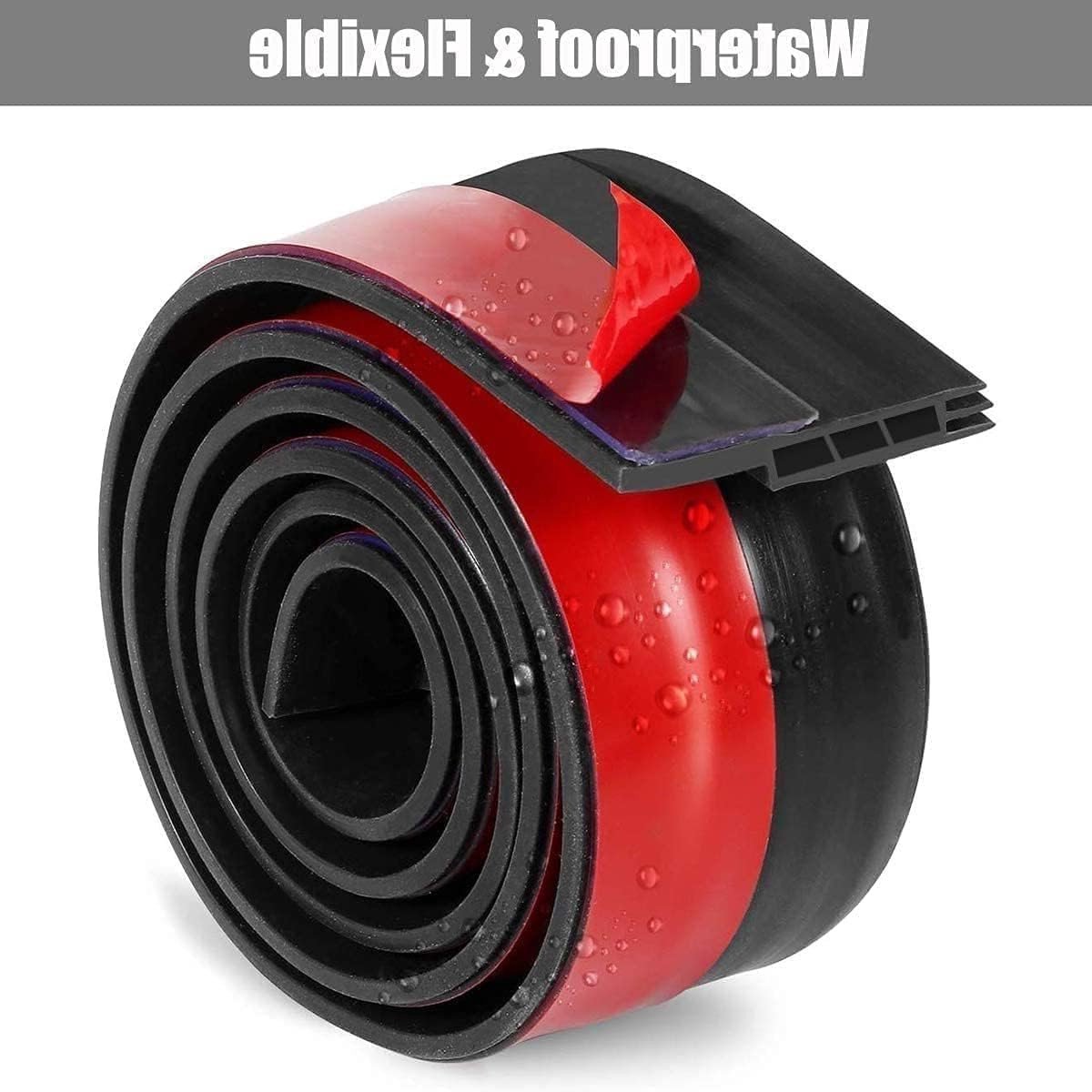 Zelfklevende Deurafdichting tegen Wind en Insecten, Silicone Deurstoppers, Zwart, 1 Meter Lang, Ideaal voor Energiebesparing en Geluiddemping