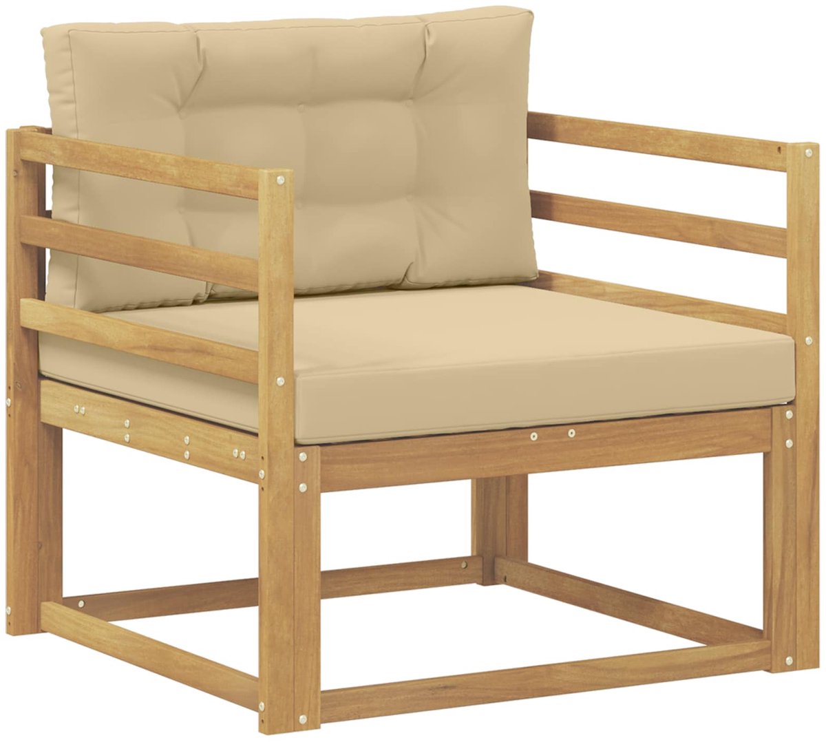 vidaXL - Buiten - Midden - Sofa - Polyester - Wit