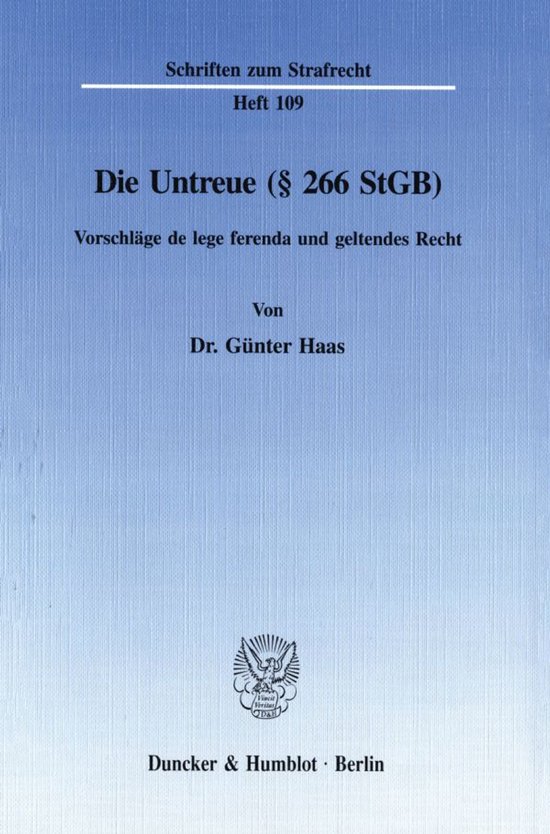 Die Untreue (§ 266 StGB) - cover