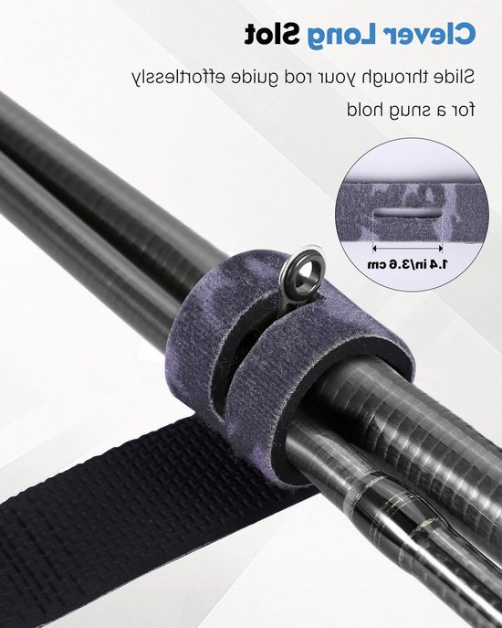 12 Stuks Visriemen in 6 Kleuren - Elastische Neopreen Steunen voor Vissershengels, Ideaal voor Spinning, Stationaire en Vliegvissen — afbeelding 3