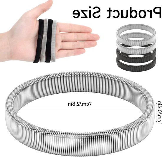 3 Paar Metallic Elastische Mouwenhouders voor Dames en Heren, Antislip Mouwenhouders voor Lange Mouwen Overhemden in Zwart en Wit — afbeelding 5