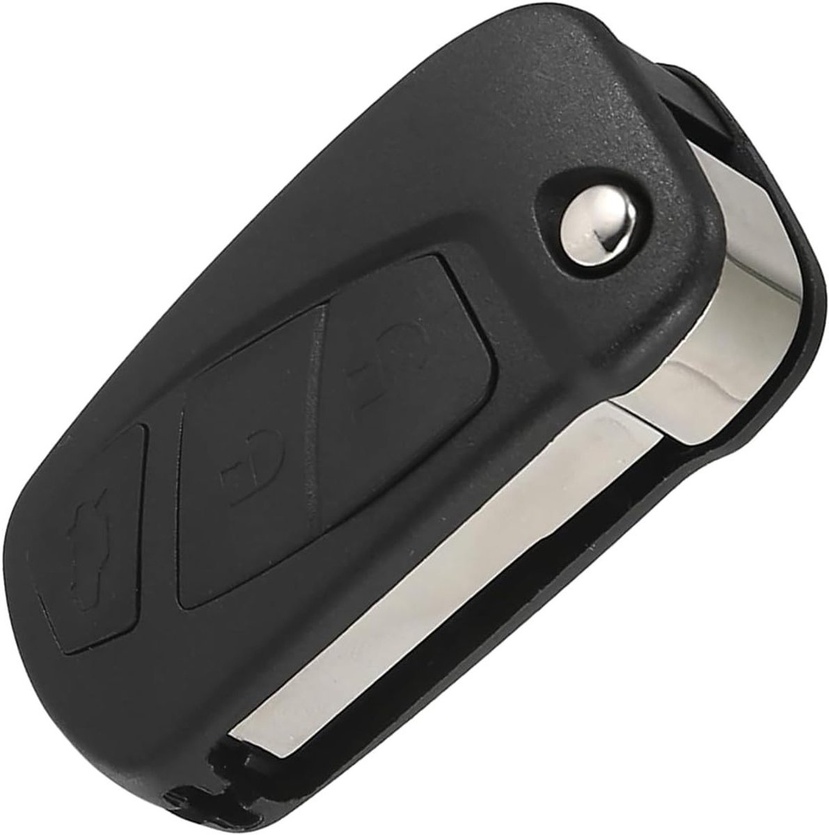 Vervangende sleutelbehuizing voor afstandsbediening van auto met 3 knoppen, geschikt voor Ford 2008-2016, zwart, duurzame kwaliteit en perfecte pasvorm