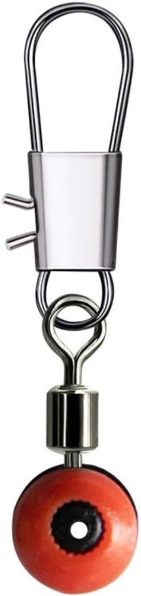 100 Stuks Vissers Swivels Set - Barrel Swivels, Carabiner en Duurzame Vissersaccessoires van 3.5CM