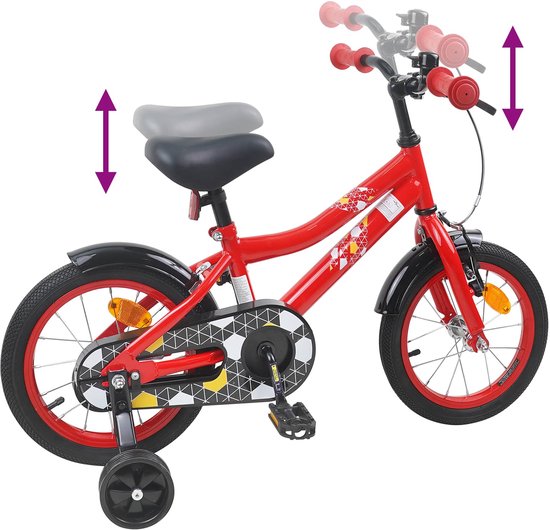 vidaXL - Kinderfiets - 16 - Inch - voor - 4-6 - jaar - oud - Rood van VidaXL — afbeelding 3
