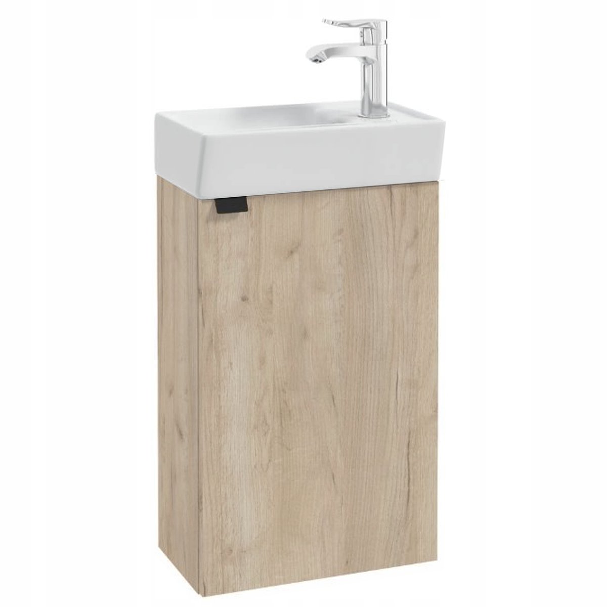 Stamar - Badmeubel 40 x 22 cm met Wastafel - Wandmontage Licht Eiken Mat Klein