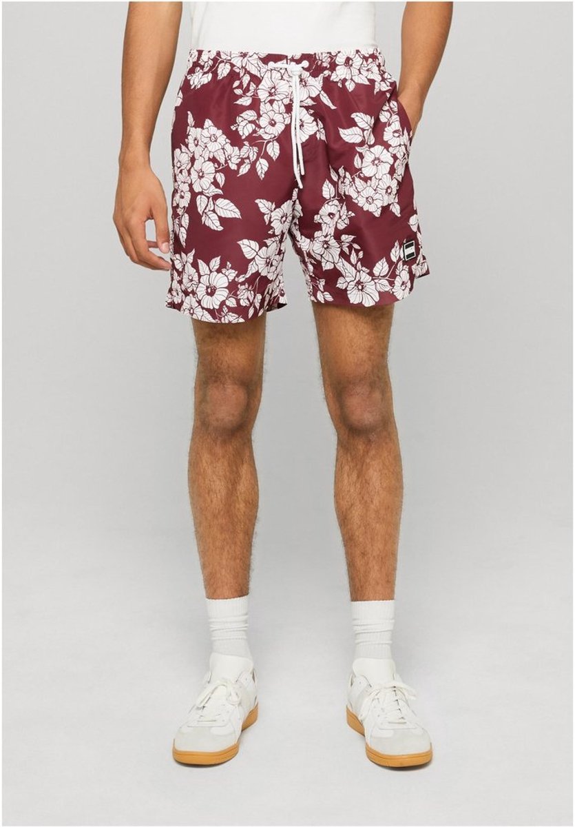 Urban Classics Pattern Zwemshorts S Rood