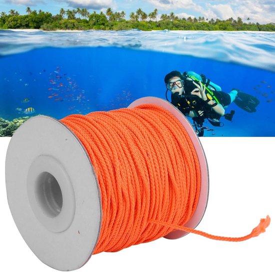Draagbare Nylon Duiklijn Reel van 150ft voor Diepzee, Wrak en Grot Duiken met Handvat en Katrol — afbeelding 5