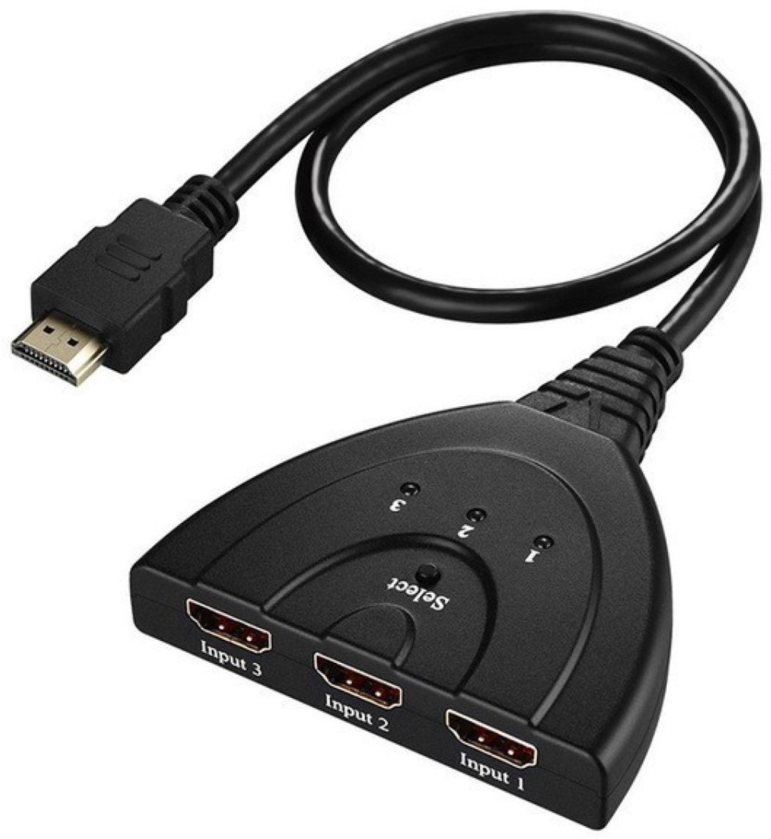 Image of Oneay HDMI-switcher/splitter, 1 ingang, 3 uitgangen, HDMI-multipoortadapter, geschikt voor tv-adapterkabels, 3 poorten, geschikt voor mediaboxen, dvd-spelers, spelconsoles en computers.