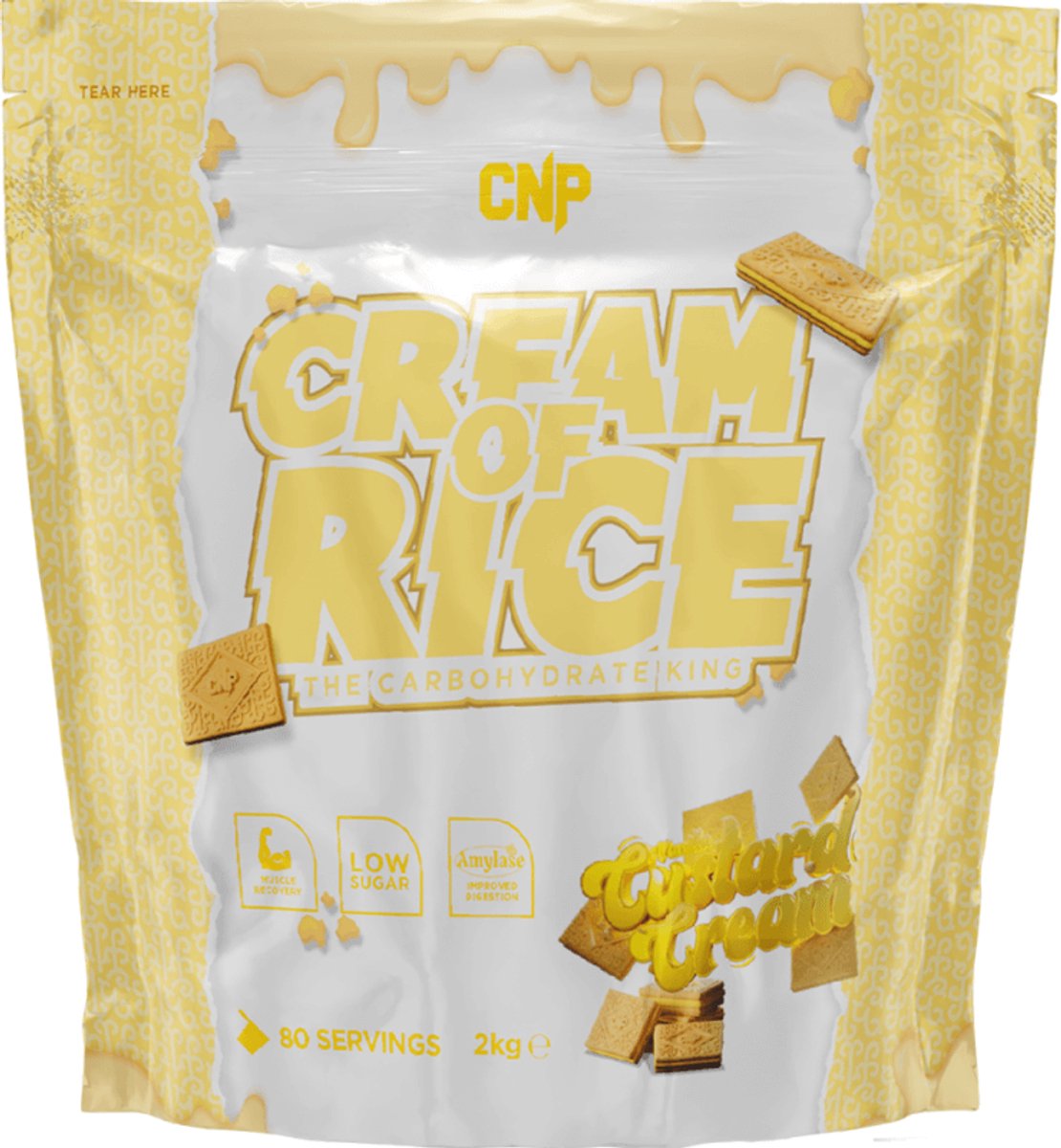 CNP Cream of Rice (2000g) Custard Cream - Functionele voeding - Supervoeding