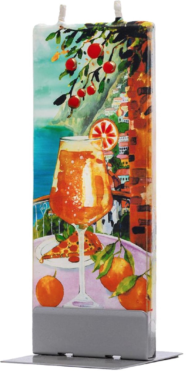La Dolce Vita Zomer | FLATYZ platte kaars – uniek handbeschilderd cadeau