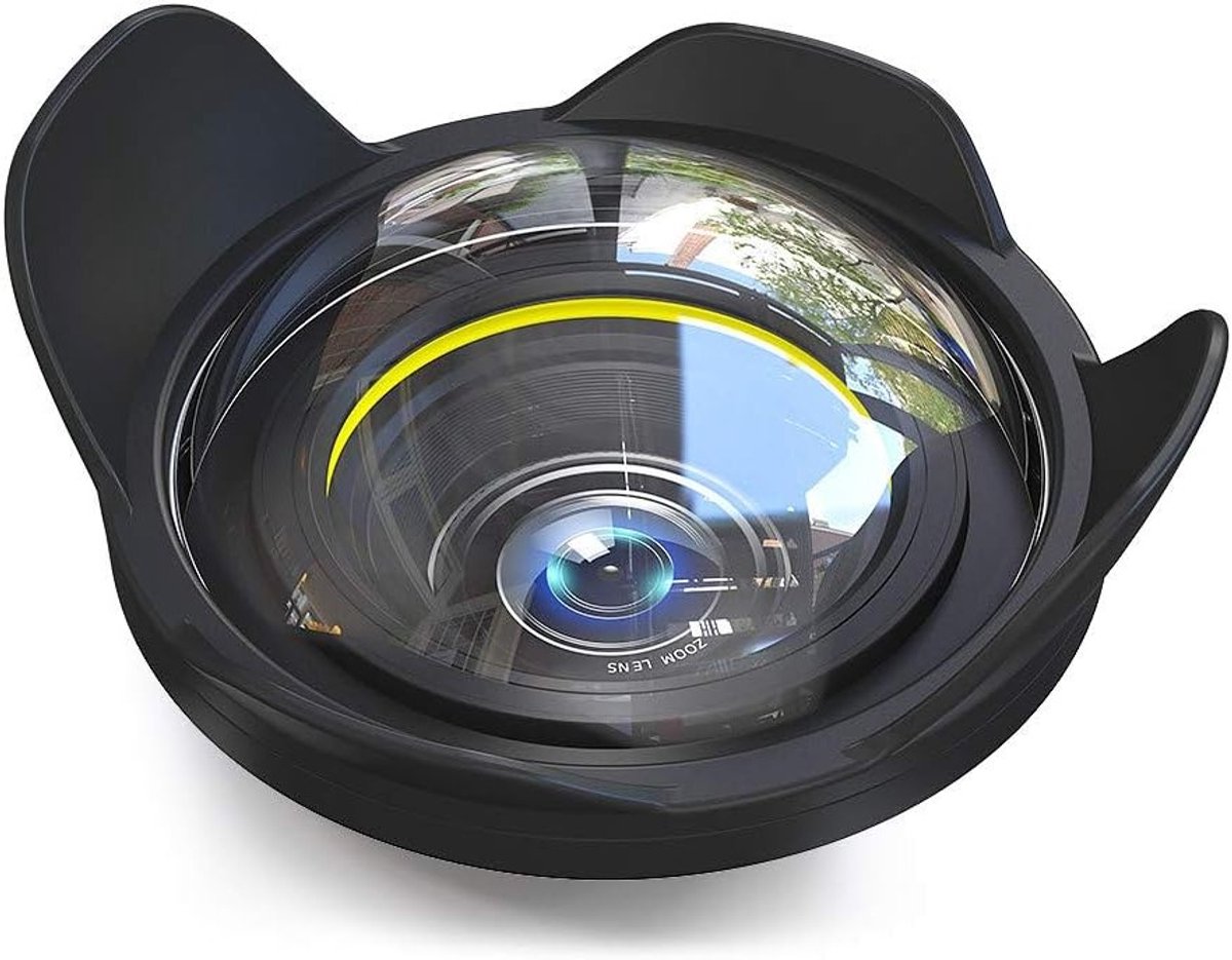 Wide Angle 67mm Camera Lens voor Onderwaterfotografie met Fisheye Effect voor Sony, Canon, Nikon en Fujifilm