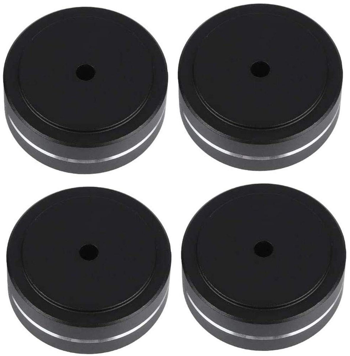 Dailygoods - Speaker Isolatie Voeten Pads - Aluminium Cone Pads - Stabiliteit en Geluidsverbetering - Zwart - Schokabsorberend - Geschikt voor Audioap