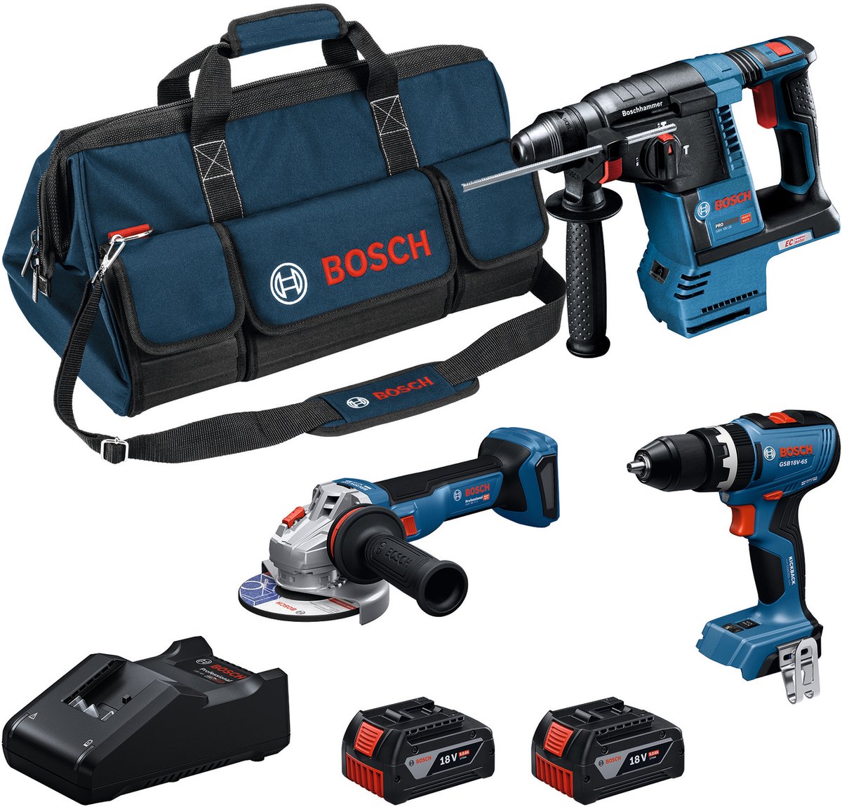 Bosch Professional PRO Accu combiset 3-delig 18V - 0615A002M4