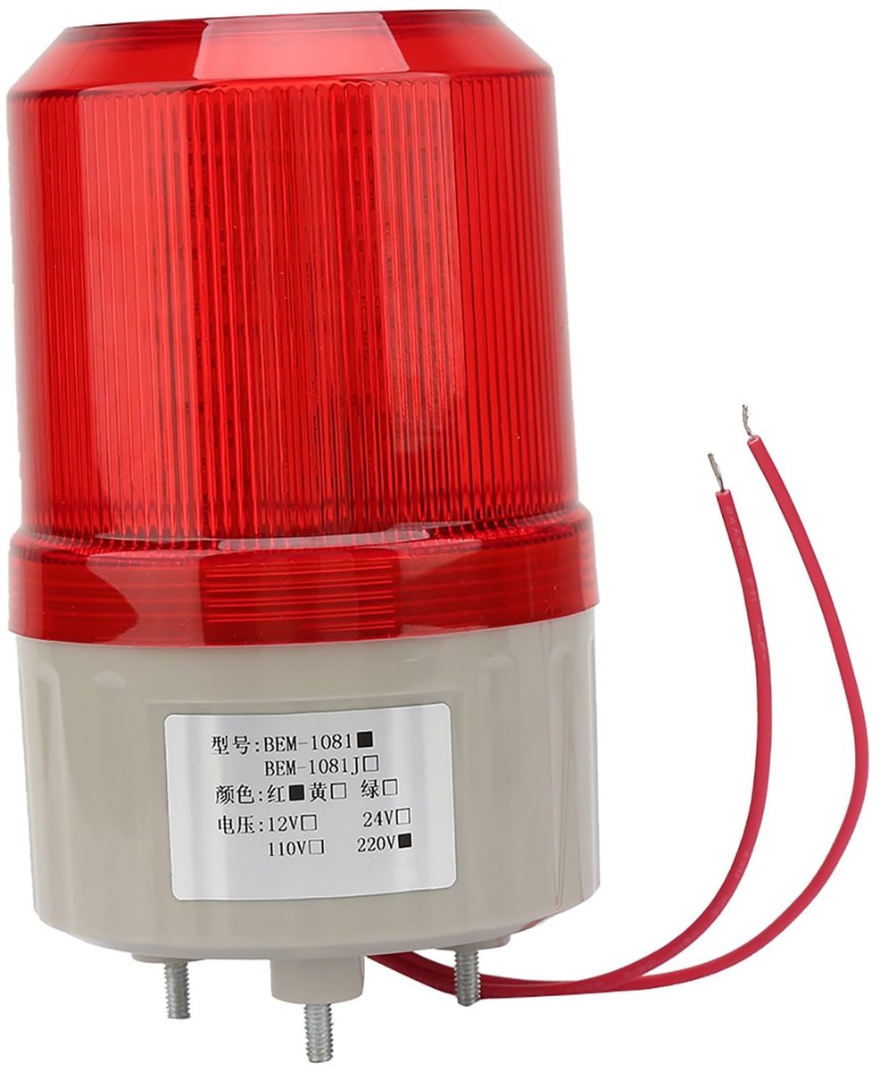Livia home - Roterend Knipperend Signaallicht - Waarschuwingslicht - Laag stroomverbruik - Rood - Industrieel Alarm - Ideaal voor Veiligheid - 220V AC