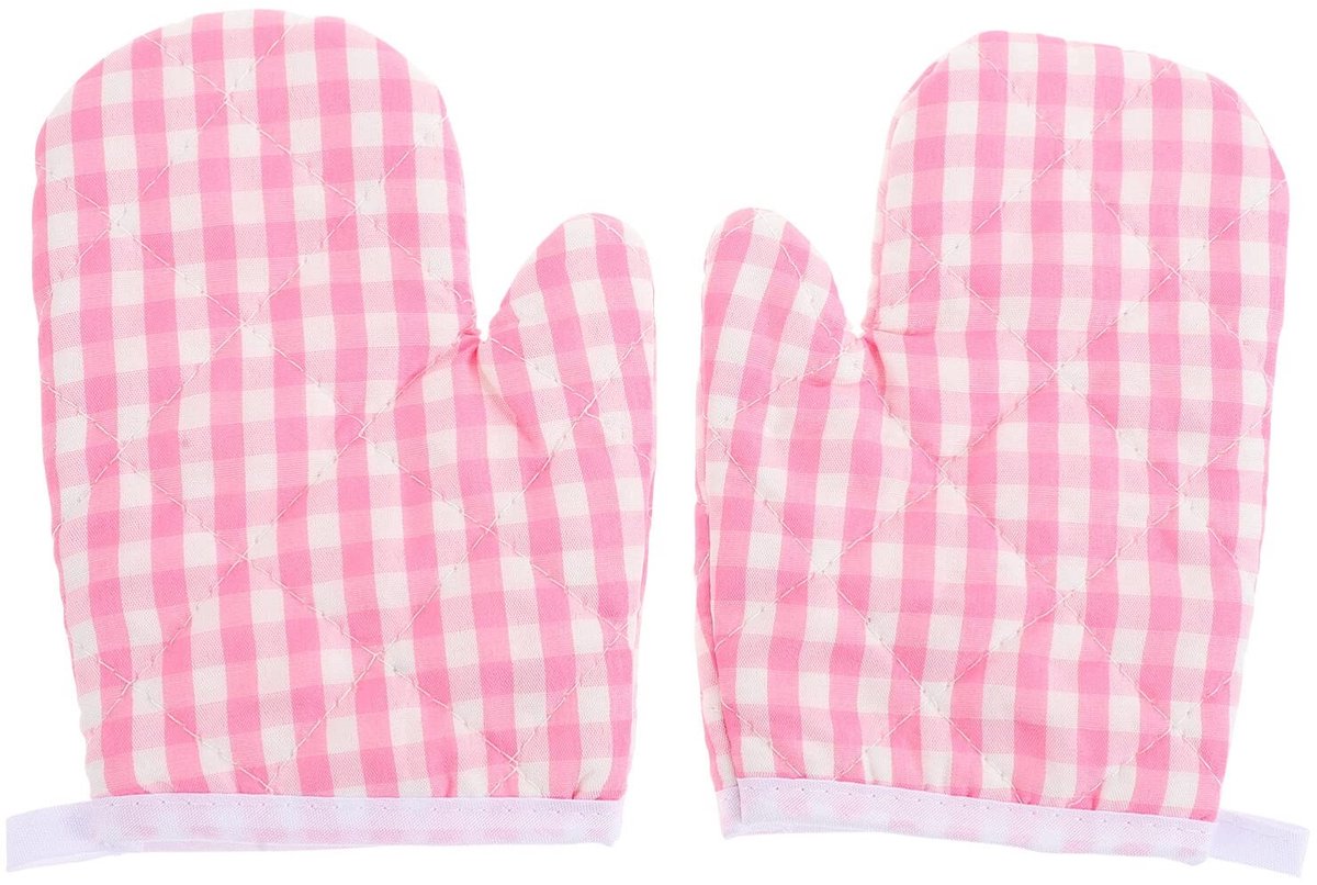 Livia home - Ovenwanten Mini - Hittebestendige Kinderhandschoenen - Roze - Veilig Koken - Ideaal voor Kinderen - Perfect voor Bakken en Grillen