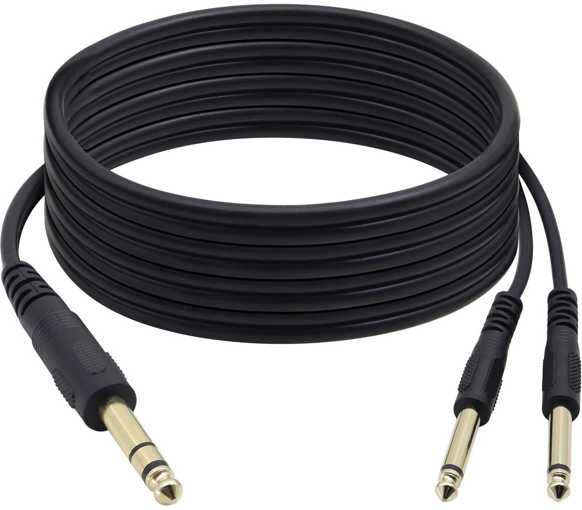 1/4" TRS Stereo Y Splitter Kabel - 1.5m, Gold Plated, Geschikt voor Audio Apparaten