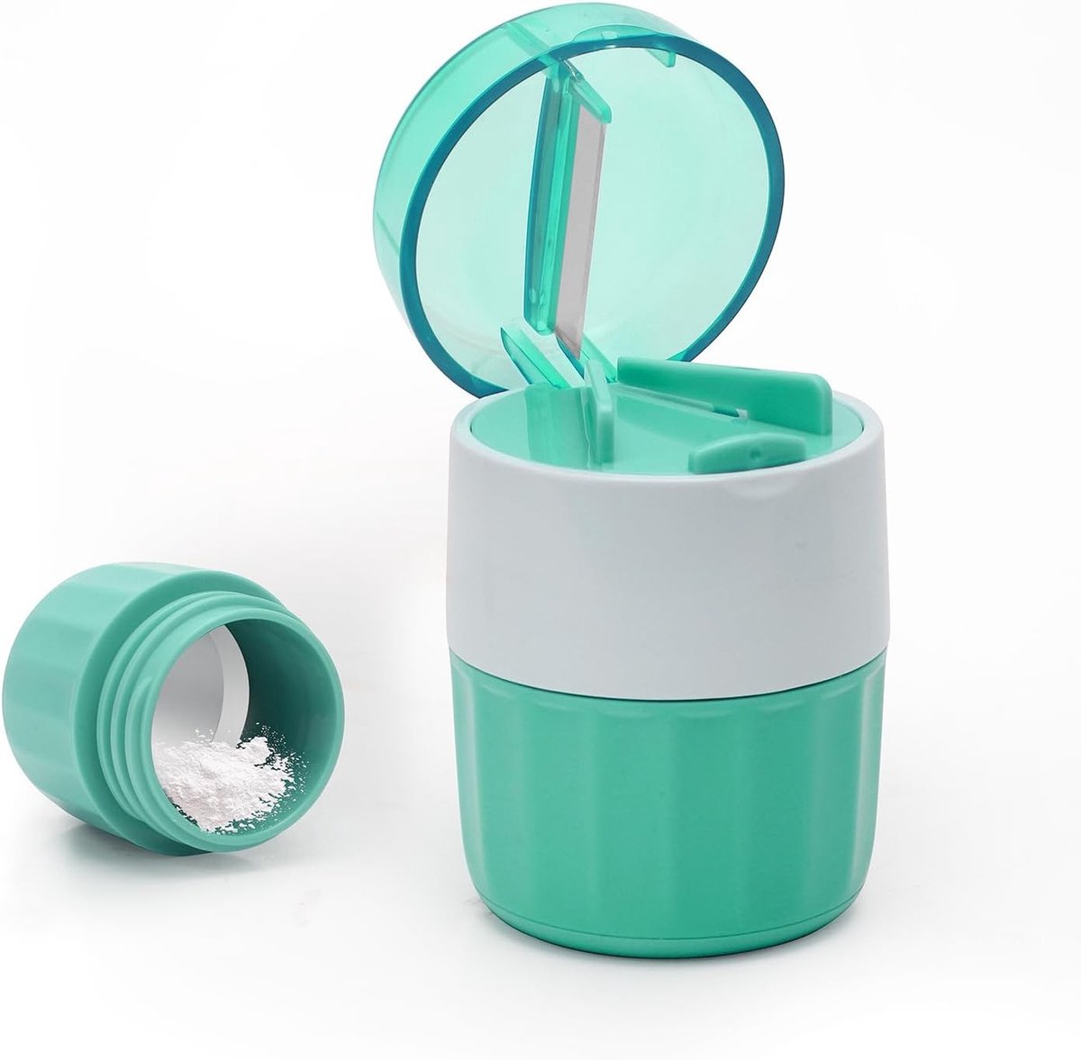 3-in-1 Tablet Crusher met Depot Compartment, Tablet Cutter en RVS Maalkop, Multi-functioneel Medicijnhulpstuk voor Poeder en Snijden