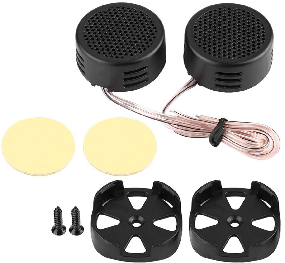 Dailygoods - Autoluidspreker 12V 500W - Mini Tweeter - Krachtige Geluidsweergave - Zwart - Geschikt voor Auto's - Ideale Muziekervaring