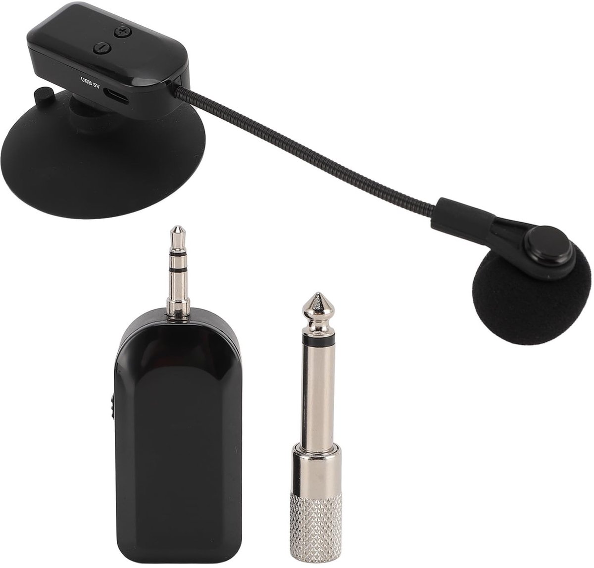 Dailygoods - Draadloze Saxofoonmicrofoon - UHF Instrumentenmicrofoon - 131ft Bereik - Clip-on - Voor Gitaar en Viool - Ideaal voor Muzikanten