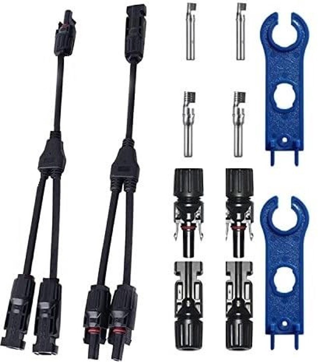 By shayne - Zonnekabels - Y-verdeler voor zonnepanelen - Perfecte aansluitoplossing - 1 tot 2 kabels - Fotovoltaïsche connectors - Geschikt voor zonn.