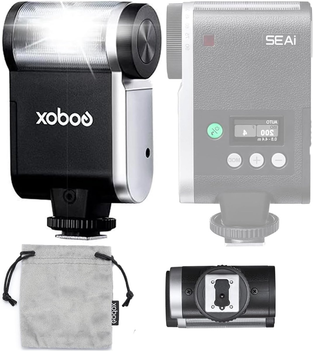 Compacte Camera Flitser met GN15, A/M Modus en S1/S2 Optische Trigger voor Fuji, Canon, Nikon, Sony en Olympus