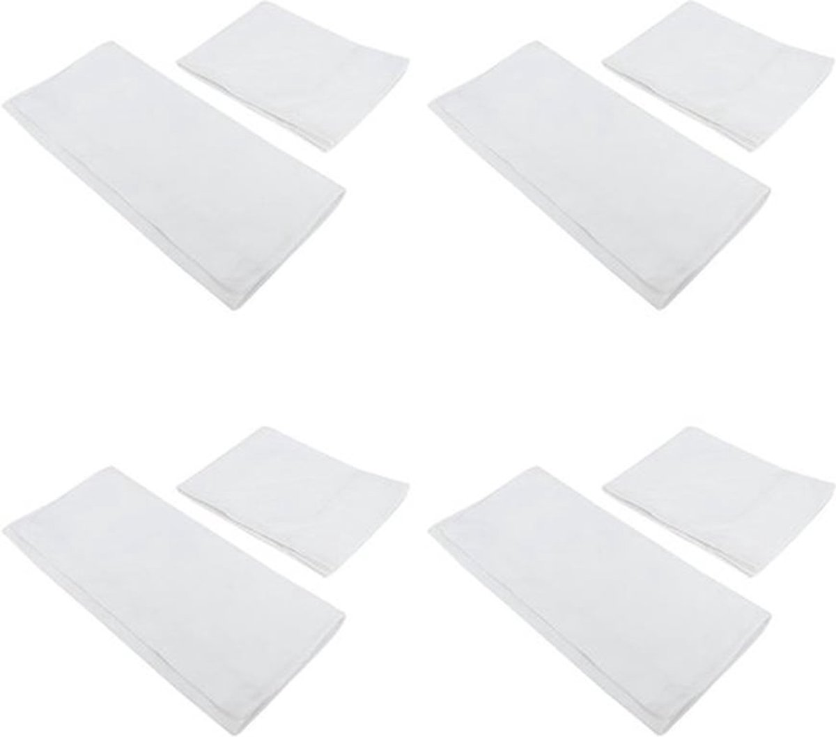 Regisseursstoel Canvas Vervangende Stoffen Hoes - Set van 4 - Gestreept - Meubelaccessoires - Thuisdirecteursstoel - Wit