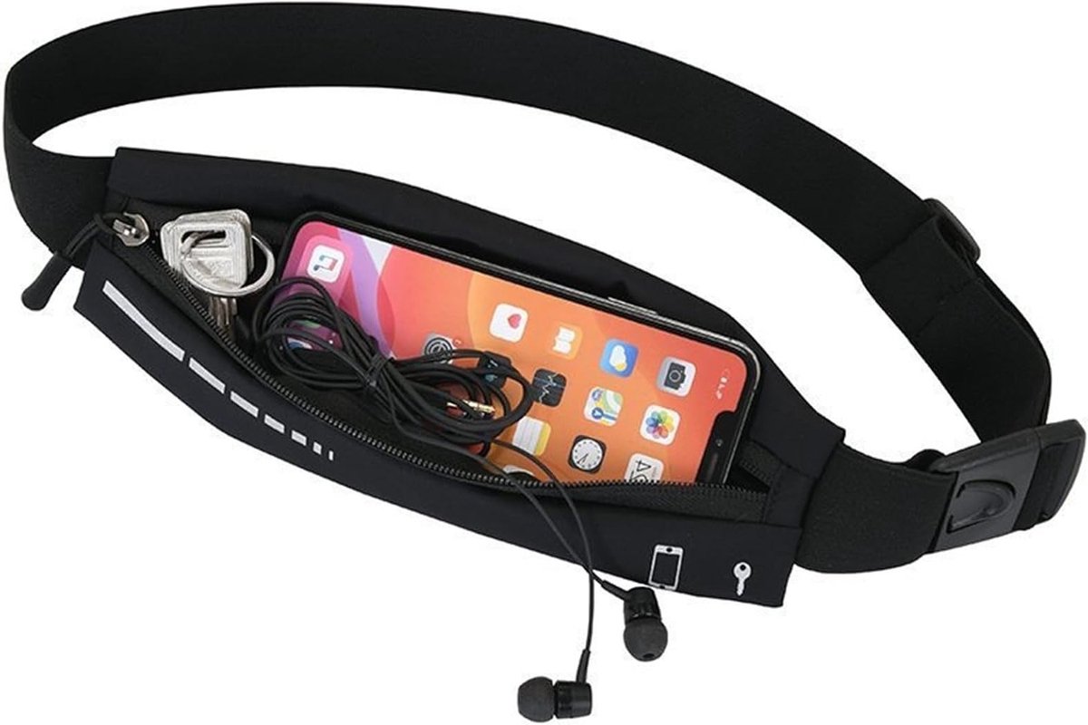 Stijlvolle Hardloopriem voor Mobiele Telefoon, Waist Bag voor Jogging en Fitness, Geschikt voor Diverse Telefoons en Maten