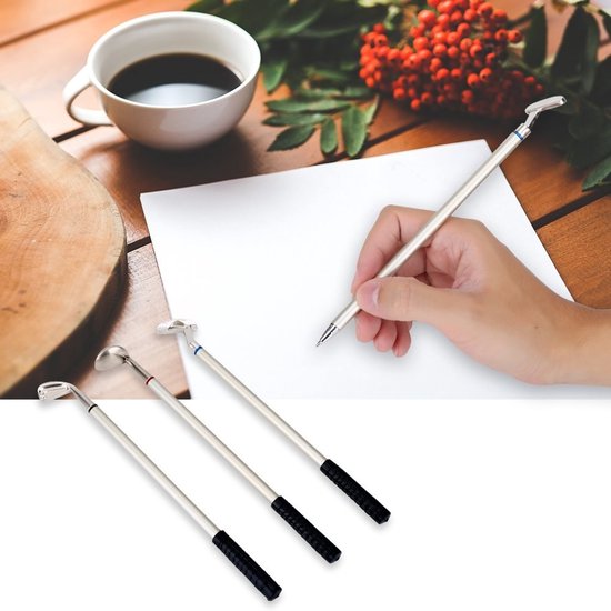 Dailygoods - Dailygoody - Mini Desktop Golf Pen Set - Geschenkset voor Golfer Fans - Met Golfballen en Vlag - Creatief Kantooraccessoire - Perfect Cadeau voor Golf van Dailygoods — afbeelding 2
