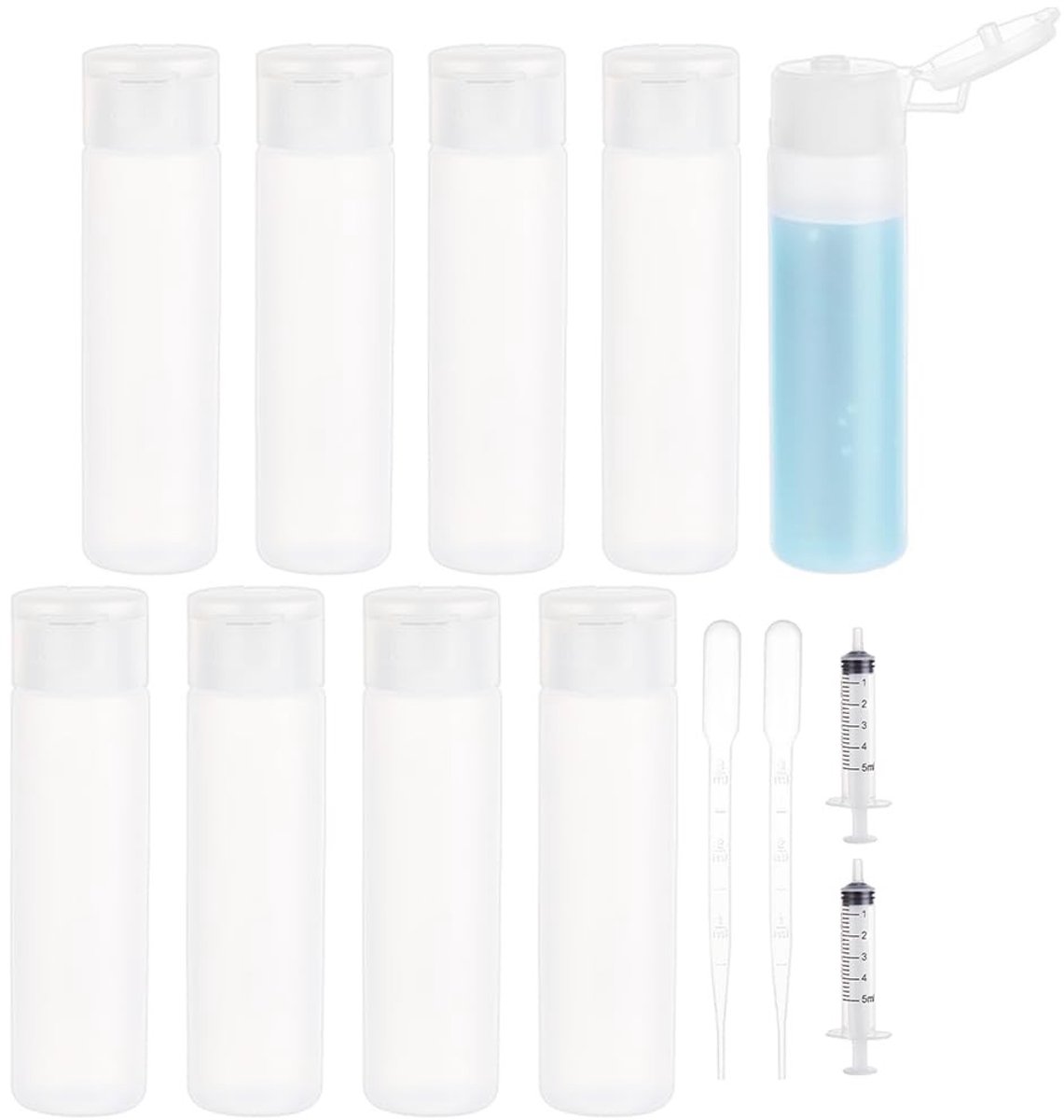 Dailygoods - Dailygoody - Reisflessen Set - Transparante Plastic Containers - Herbruikbaar - 10 Verpakkingen - Vloeibare Toilettartikelen - Ideaal voor Vakantie en