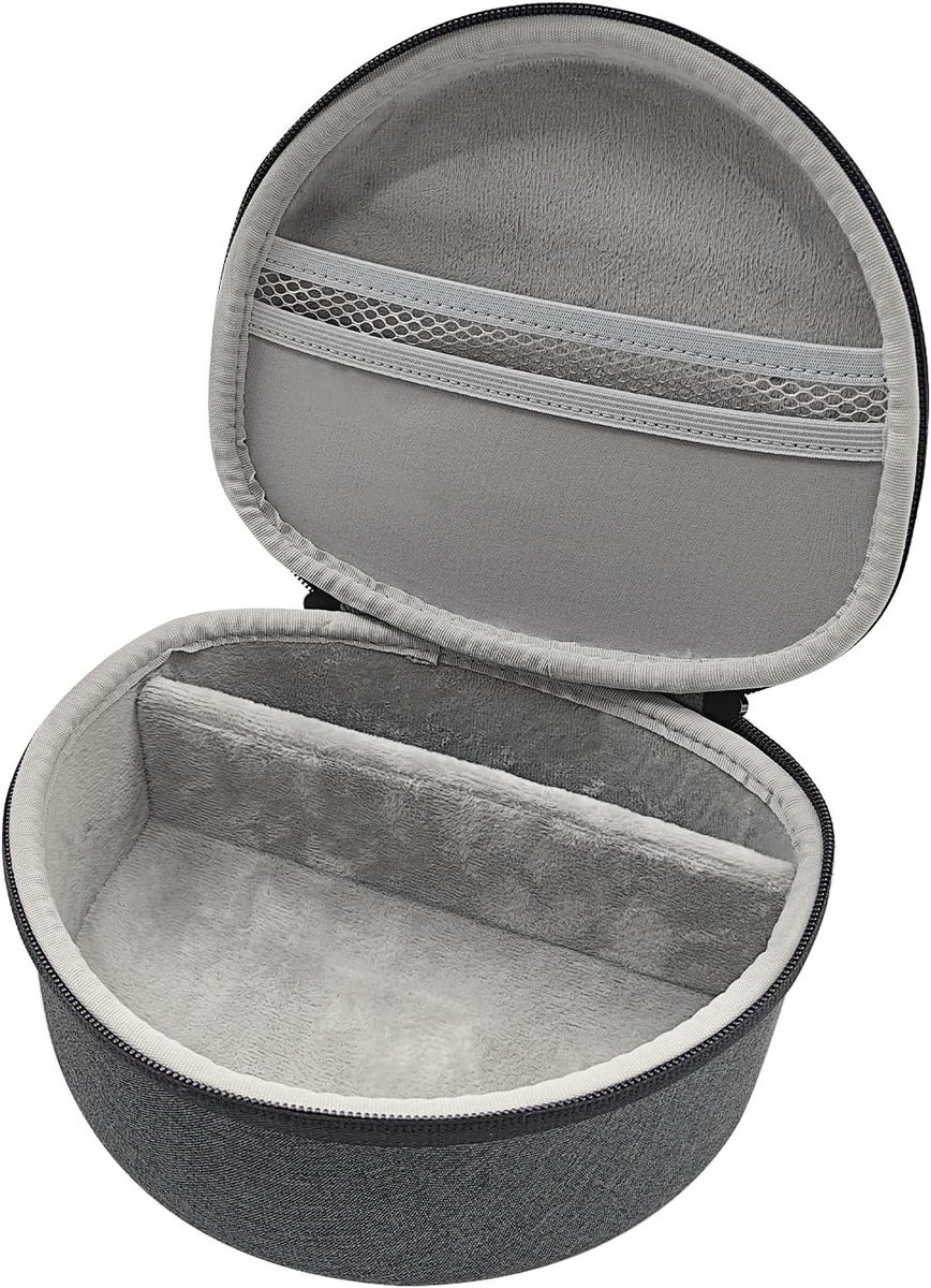 Professionele Over-Ear Monitor Hoofdtelefoon Hard Case - Geschikt voor MDR7506, WH-1000XM4 en Meer - Donkergrijs Ant Patroon met Lichtgrijze Velours Binnenkant voor Optimale Bescherming