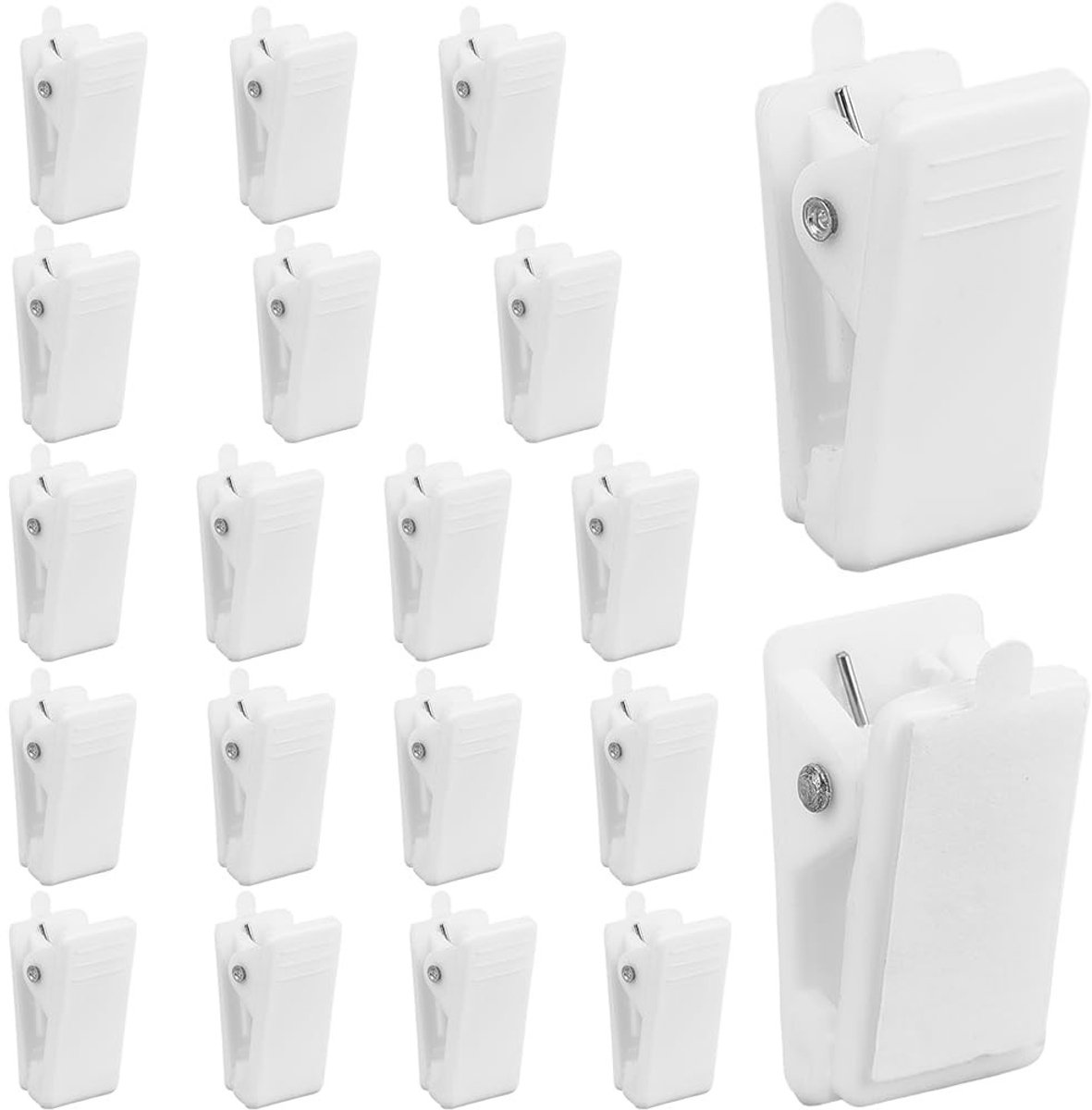 Dailygoods - Dailygoody - Zelfklevende Clips - Wandtapijt Opknoping - Mini Rechthoek - Wit - Sticky Clip Houders - Kantoor Thuis Decoratie