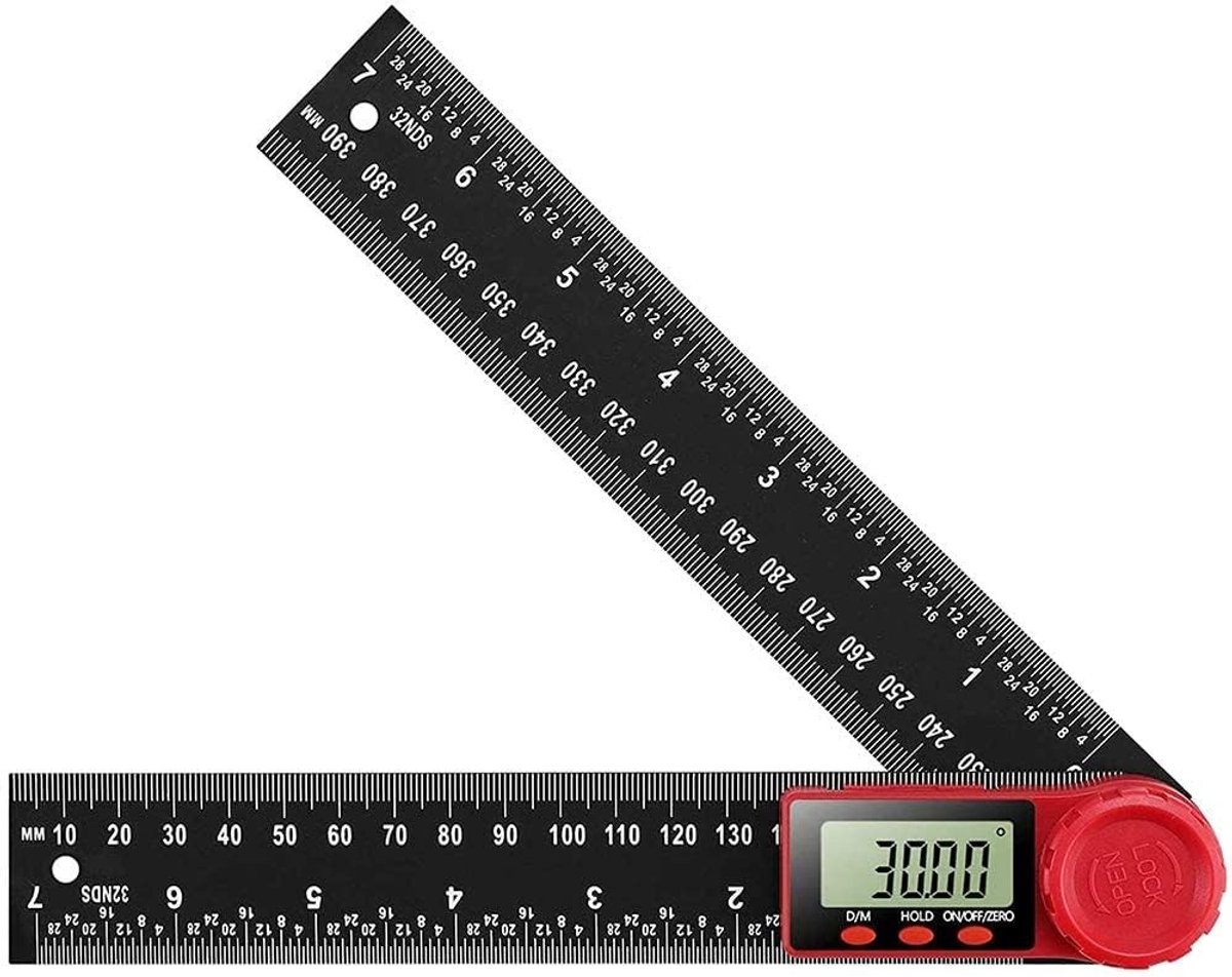 Dailygoods - Dailygoody - Digitale Hoekzoeker - Elektronische Hoekmeter - Precisie en Betrouwbaarheid - 200mm - Goniometer voor Hellingmeting - Handig voor Klussen...