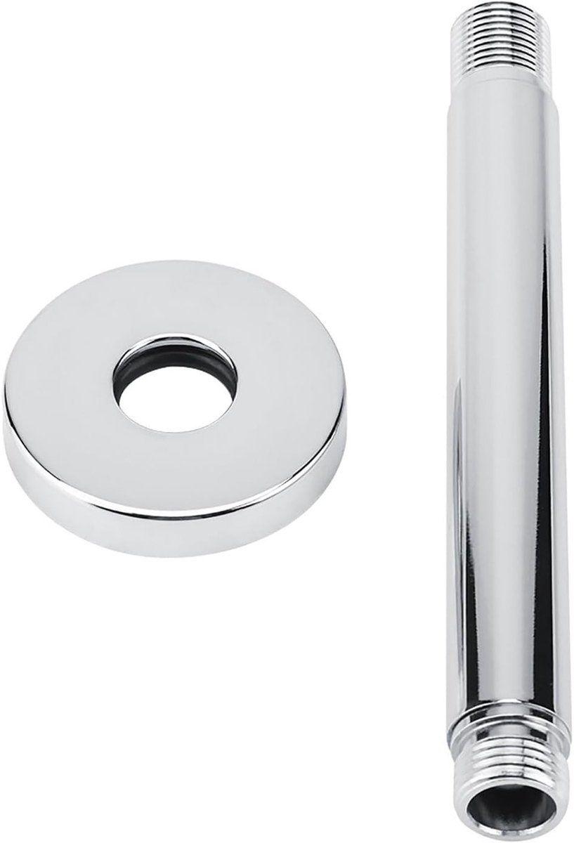 Verlengstuk voor Douchestang, Plafondmontage Douchekopverlenging, RVS Douchearm 15 cm voor Optimale Waterdruk en Comfortabele Doucheervaring