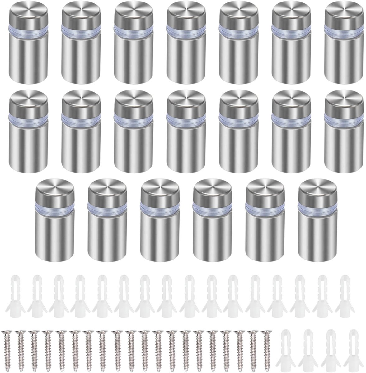 Dailygoods - 20 Stuks Roestvrijstalen Reclameschroeven voor Paneelbevestigingen