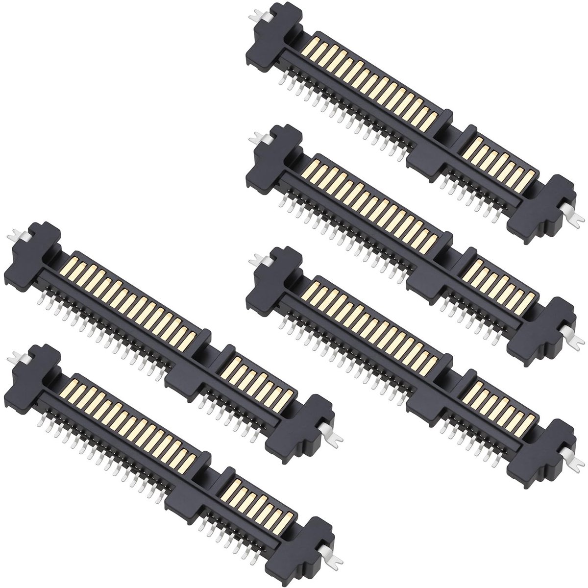 Dailygoods - 5 Stuks 22-Pin SATA Mannelijke Socket Connector voor Laptop SSD