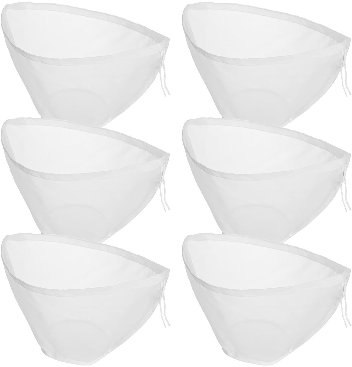 Dailygoods - Herbruikbare Notenmelkzakken, 6 Stuks van 38 x 16 cm