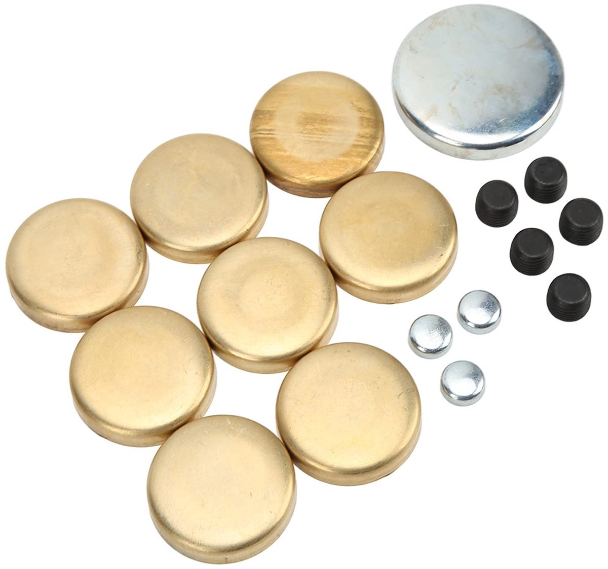 Dailygoody - Freeze Plug Kit - Messing Expansieplug Kit - Eenvoudige installatie - Goud - Geschikt voor Chevy Small Block - 381-8007