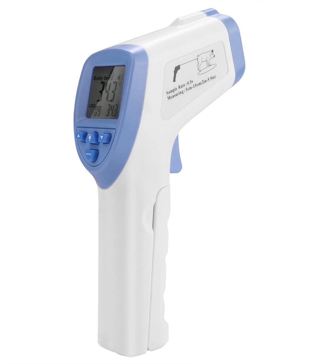 Dailygoody - Huisdierenthermometer - Infraroodthermometer - Hoge precisie - Blauw - Digitale thermometer - Voor varkens schapen paarden honden - Conta