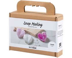 Creativ Company Creativity in a Box – Zeep Maken DIY Set – 3 Hartvormige Zeepjes – Roze