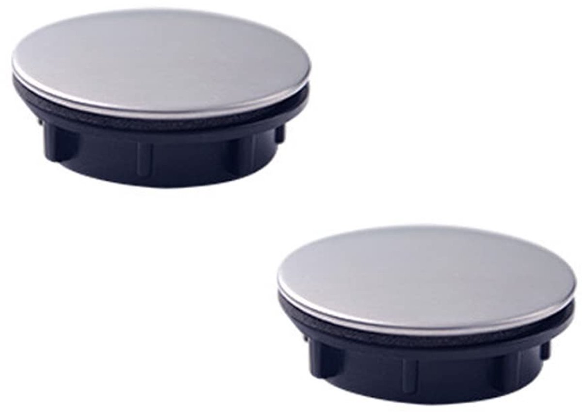 Dailygoody - Gootsteen Gat Cover - Stopper - Eenvoudige installatie - Grijs - Waterdichte Accessoires - Ideaal voor Gootstenen en Wastafels - 45mm