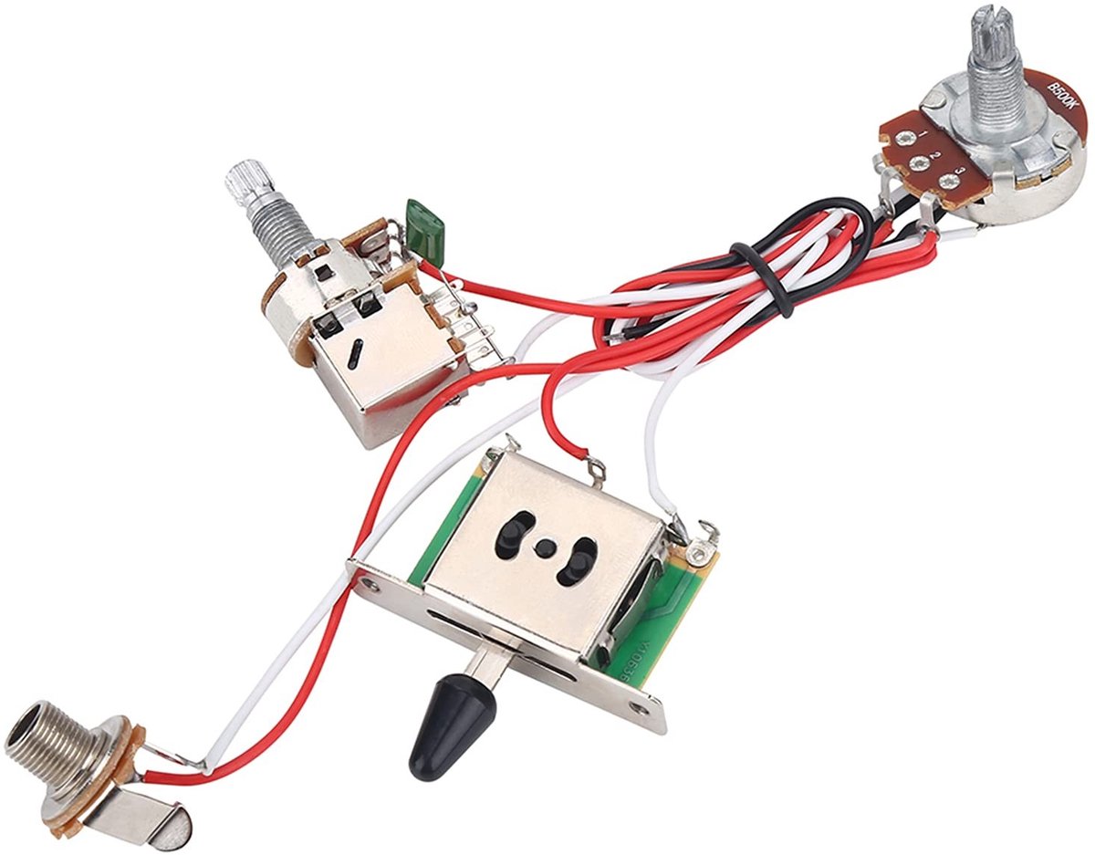 Dailygoods - Dailygoody - Kabelboom voor Elektrische Gitaar - 3-weg Schakelaar - Hoogwaardige kwaliteit - Metaal - Tele-gitaar - Ideaal voor gitaristen - Compact e