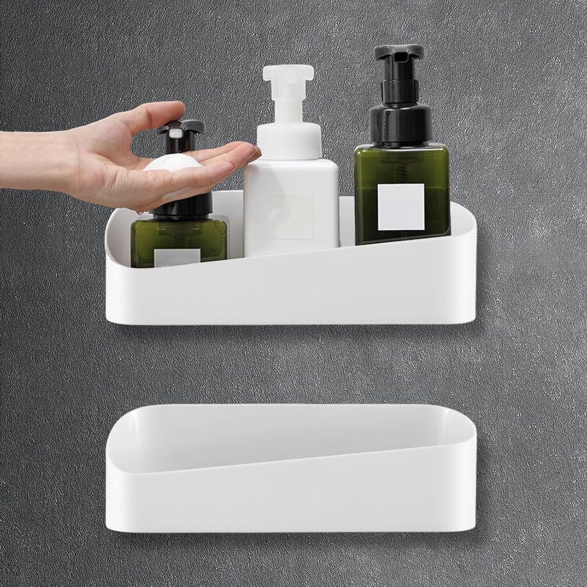 Praktisch en Hoogwaardig Doucheplankje zonder Boren, Zelfklevend, Ideaal voor Badkamer, Keuken en Slaapkamer, Ruimtebesparende Organizer en Houder