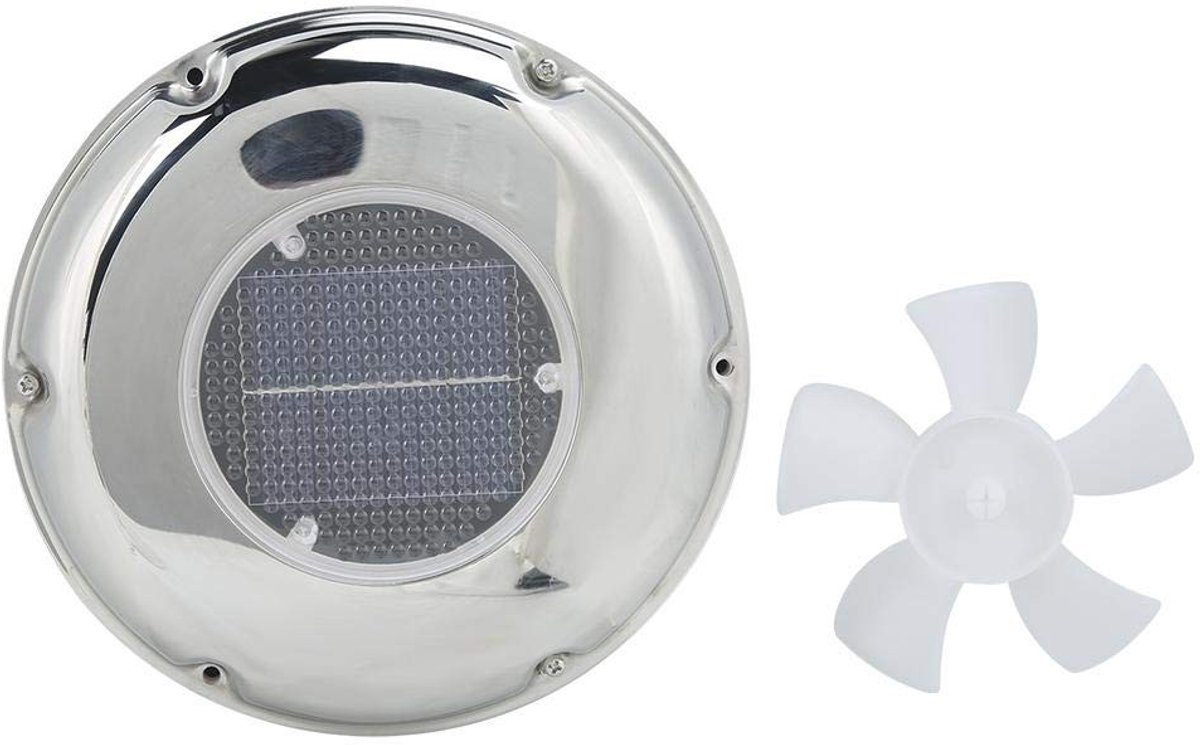 Dailygoods - Dailygoody - Solarventilator - Roestvrij staal - Energiebesparend - Waterdicht - Bootontluchtingsventilator - Veilig en geruisloos