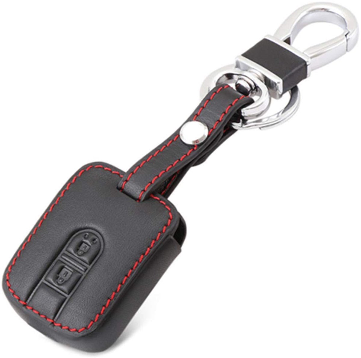 Dailygoods - Dailygoody - Leren Autosleutel Afdekkingshoes - Sleutelhanger - Bescherming en Stijl - 6 x 3 x 1,5 cm - Geschikt voor Nissan - Luxe en Duurzaam - Voor.