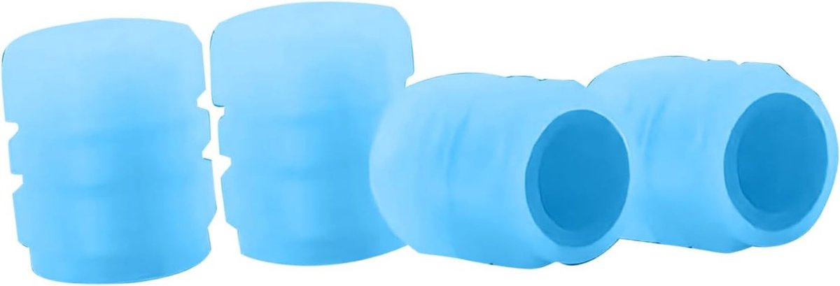 Set van 4 Luminous Ventieldoppen voor Auto, Glanzende Rubber Caps voor Banden, Eenvoudig te Installeren en Geschikt voor Diverse Voertuigen
