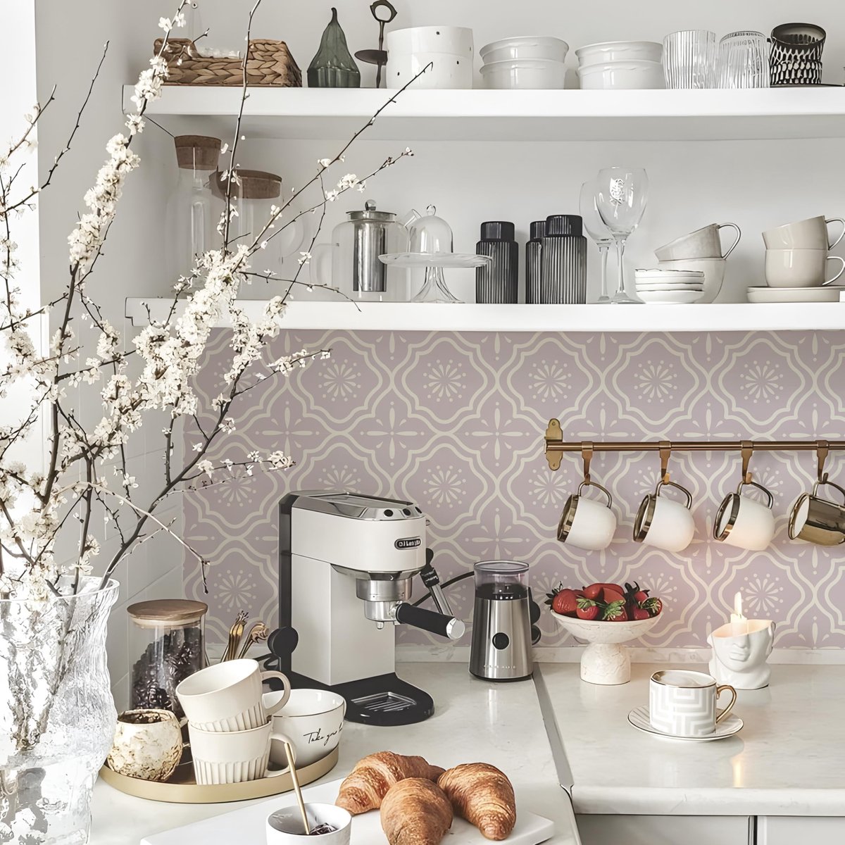 Dailygoody - Vinyl Tegel Stickers - Zelfklevend - Roze - 25 Stuks - 6 Inch Peel & Stick - Voor Keuken en Badkamer - Voor interieur - Voor elke ruimte